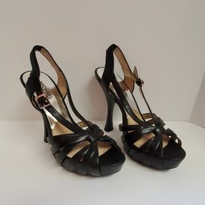 Michael Kors Strappy Leather 5" Heels Size 8 Med.